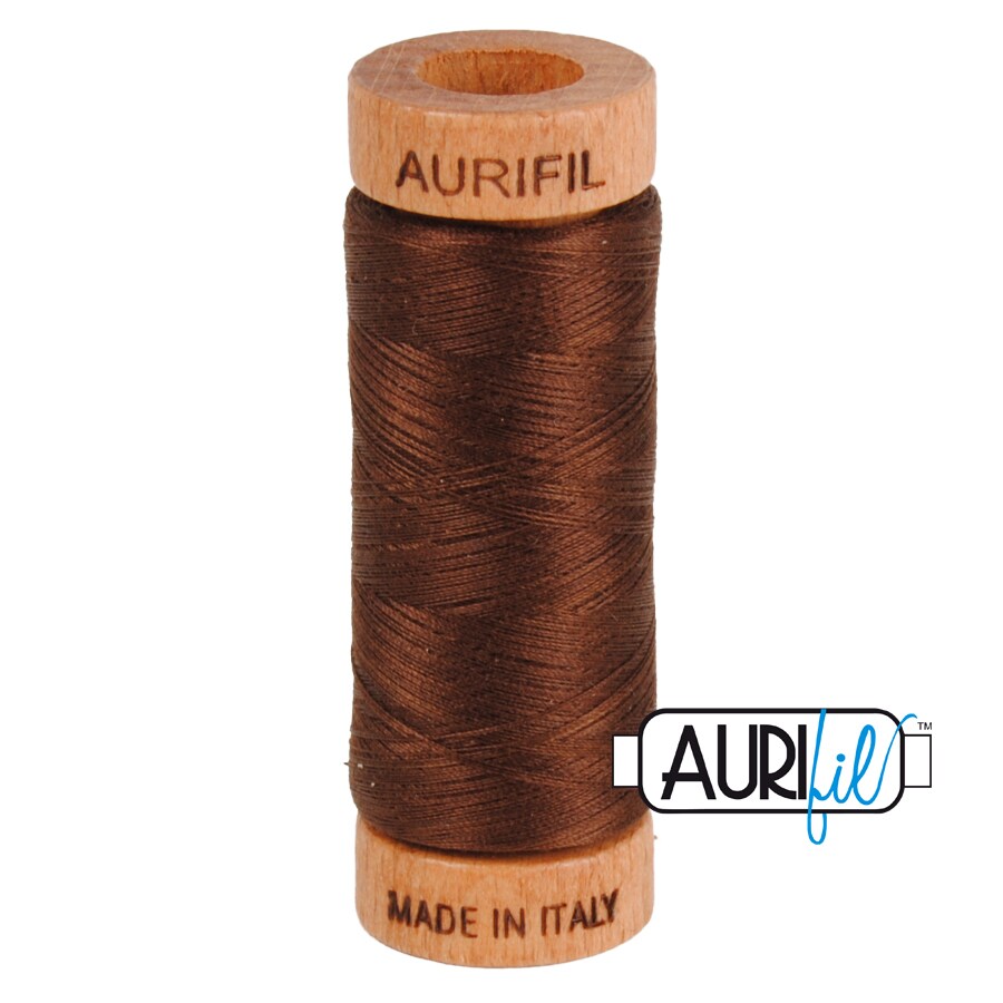 Chocolate (2360) | 80wt Small Spool (274M / 300Y) | Aurifil Thread
