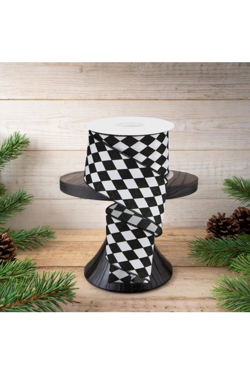 2.5&#x22; Harlequin Ribbon: Black (10 Yards)
