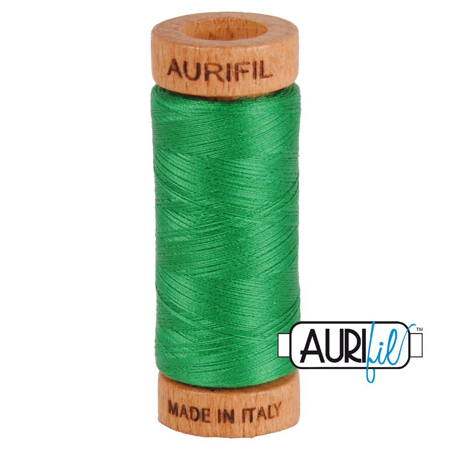 Green (2870) | 80wt Small Spool (274M / 300Y) | Aurifil Thread