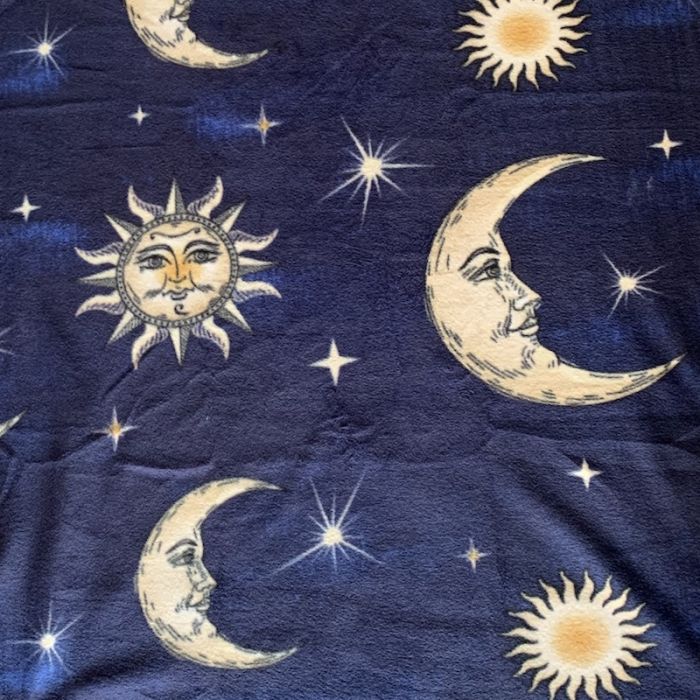 Celestial Moons Anti-Pill Premium Fleece Fabric | By The Yard