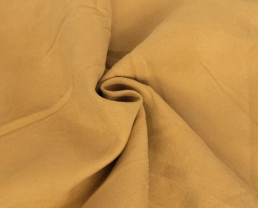 1 Yard Ceremonial Gold Vegan Suede Fabric With Backing Soft Durable Upholstery Material