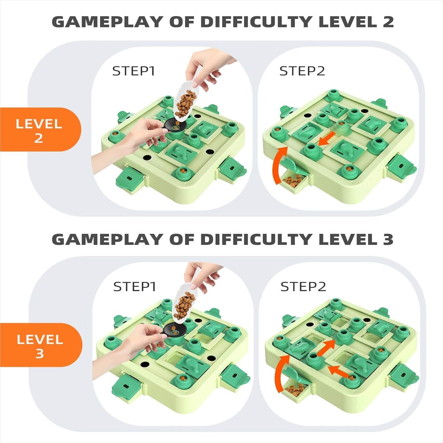 KADTC Dog Chess Puzzle Toy, Level 3 in 1 Interactive Treat & Slow Feeder 16.73" x 16.73" x 2.64"