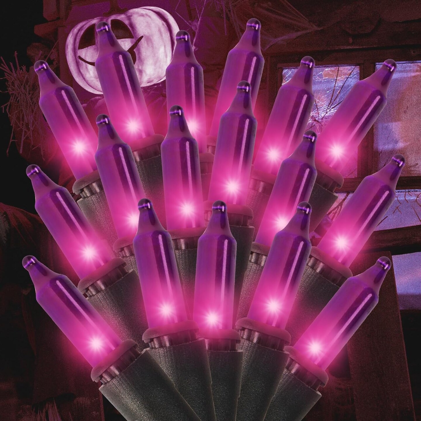 21ft Purple String Lights for Bedroom Halloween Decorations, 100 Purple String Lights (Purple)