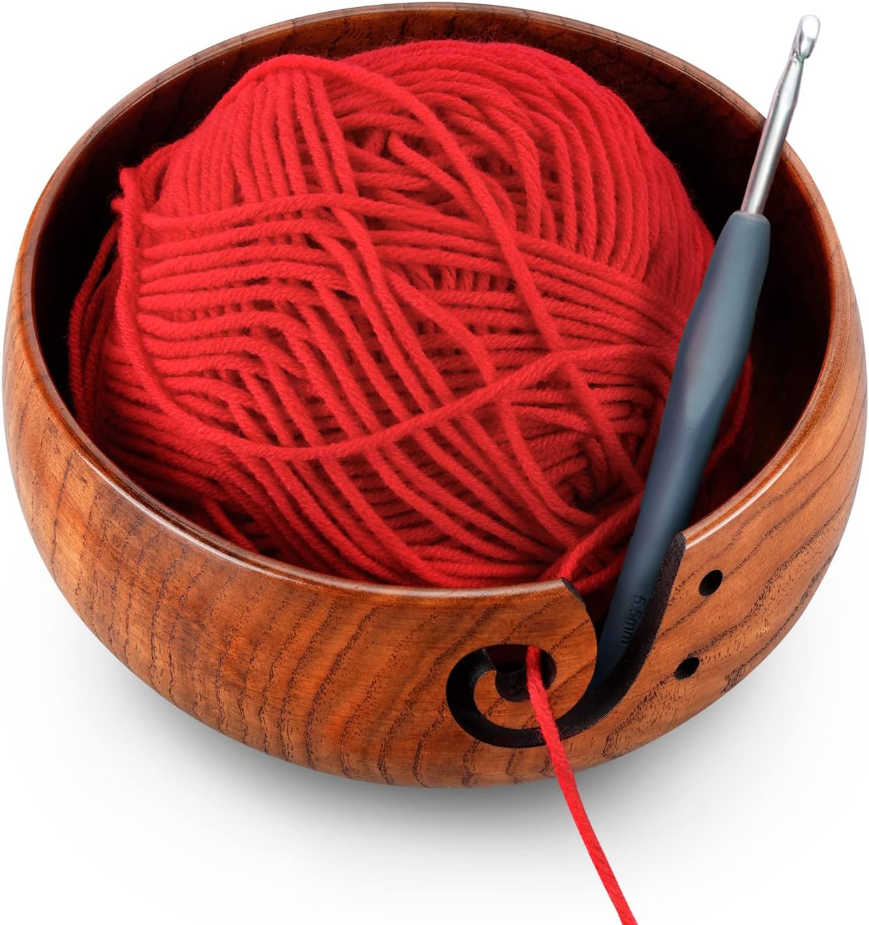 Knitting Yarn Bowl with Holes Storage Handmade(Classic)