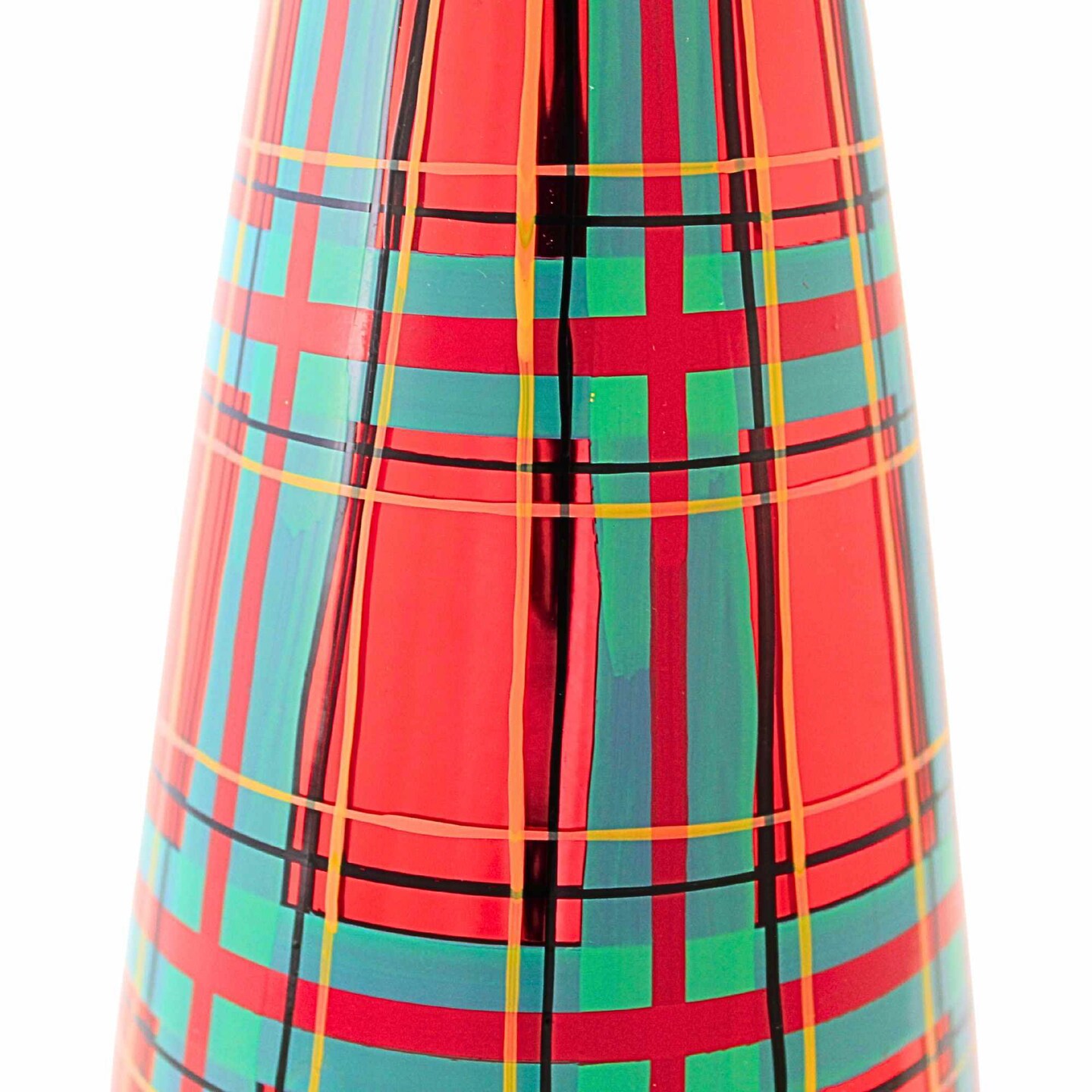 Cody Foster 12.5 Inch Patterned Tree Red Plaid Set Christmas Decorative Tree Set , Christmas Decor Mid-Century Modern