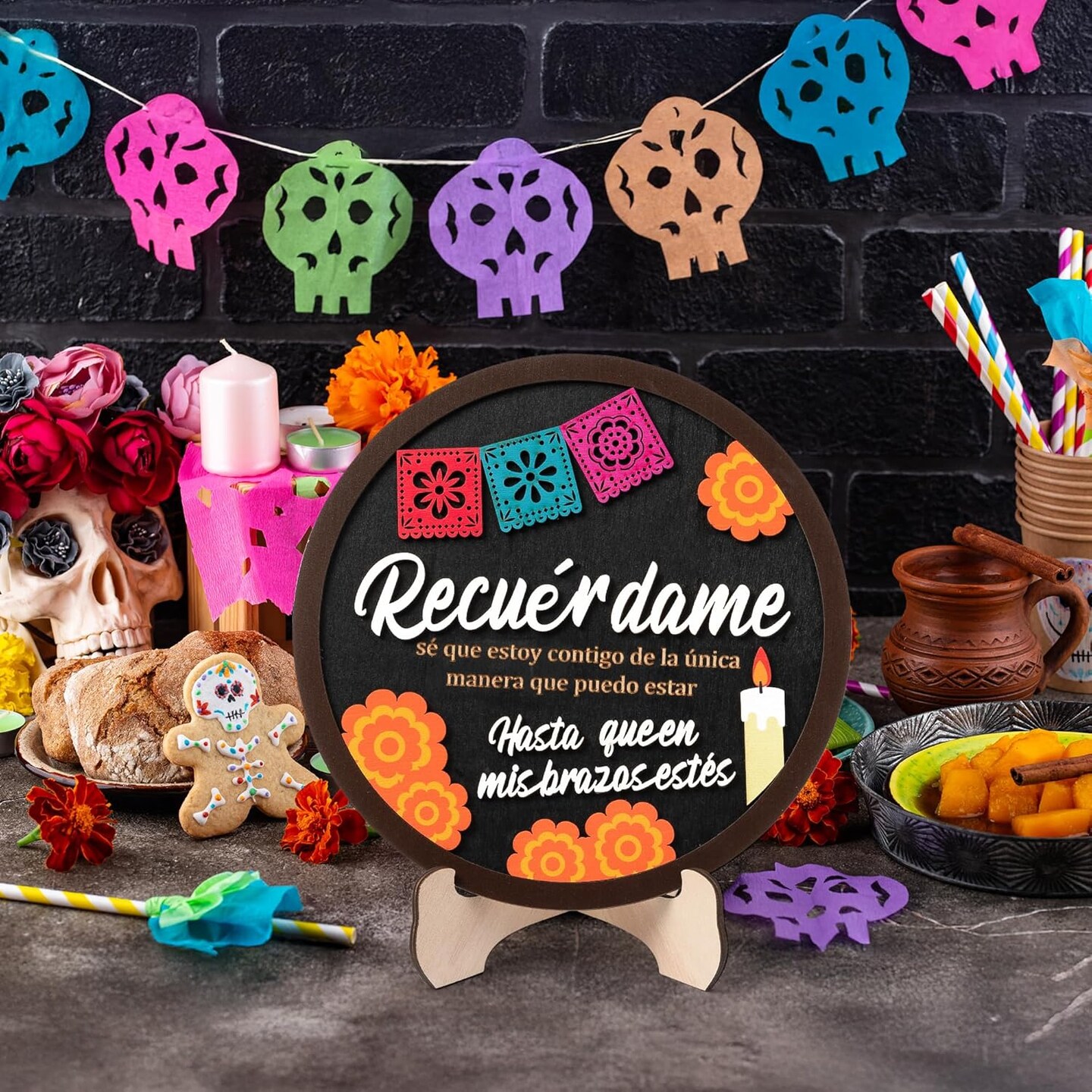 Day of the Dead Table Decoration (Black)