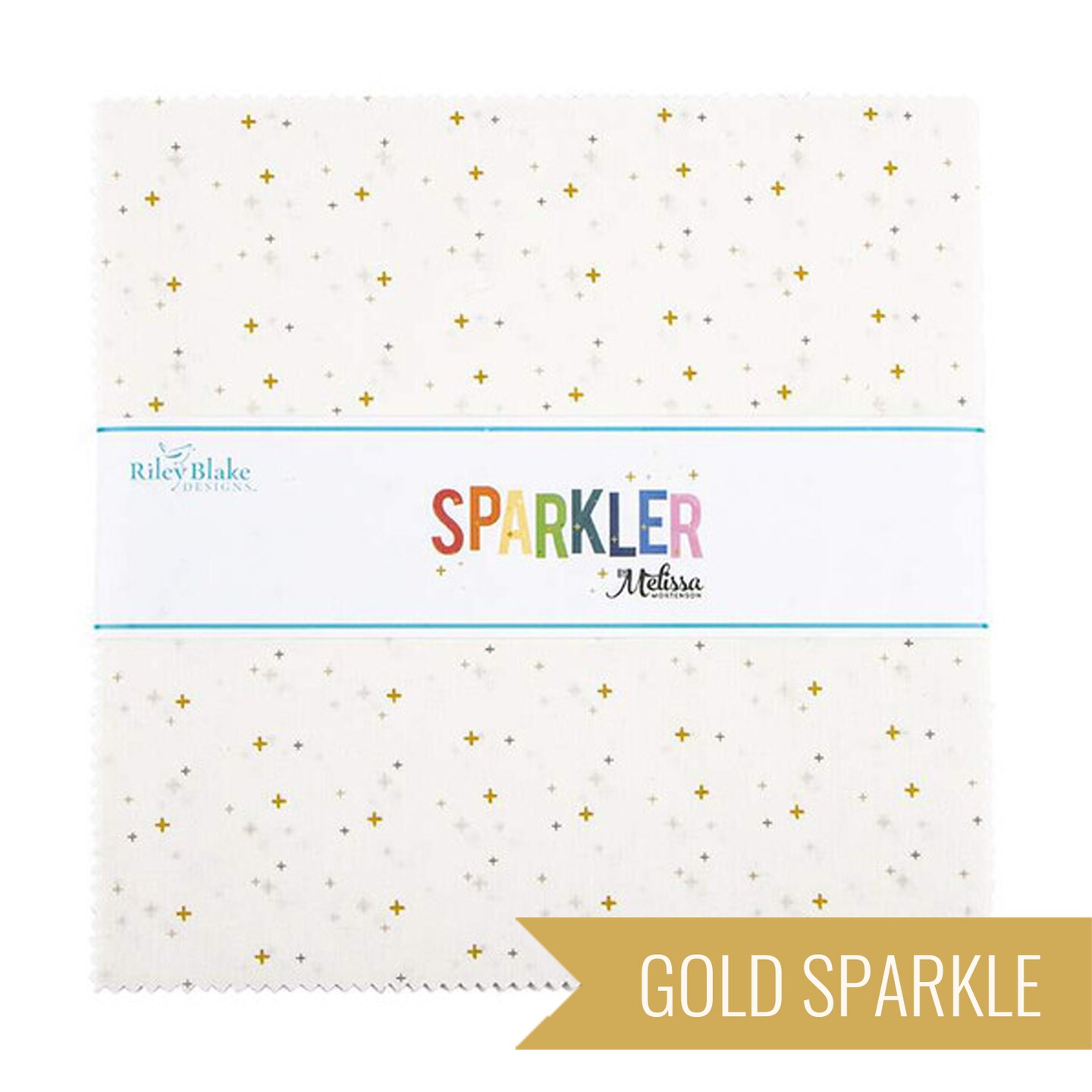 Sparkler 10" Square Pack (Layer Cake / 10" Stacker) in White by Melissa Mortenson for Riley Blake (10-650W-42)
