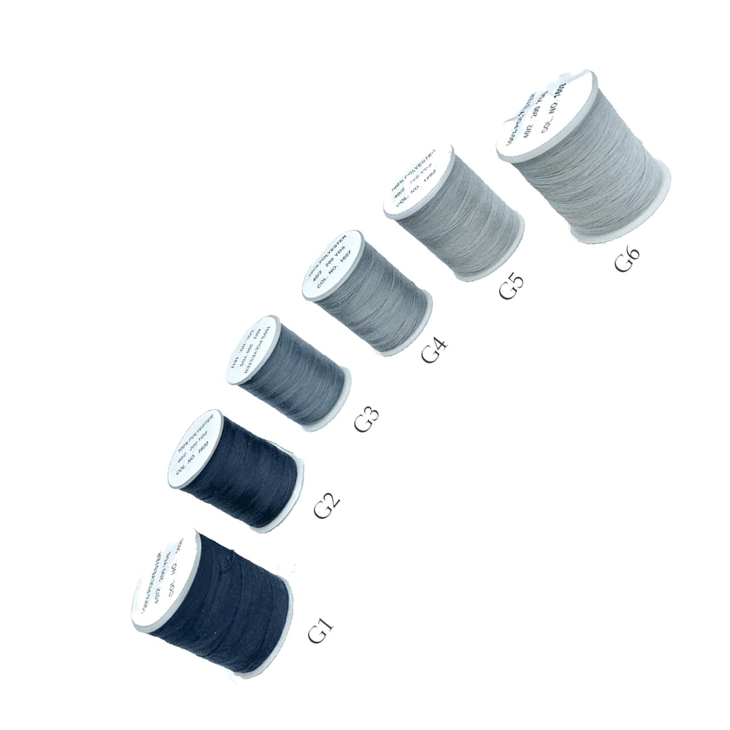 200 Yards Small Spool Gray Polyester Thread for Garment Repairs and DIY