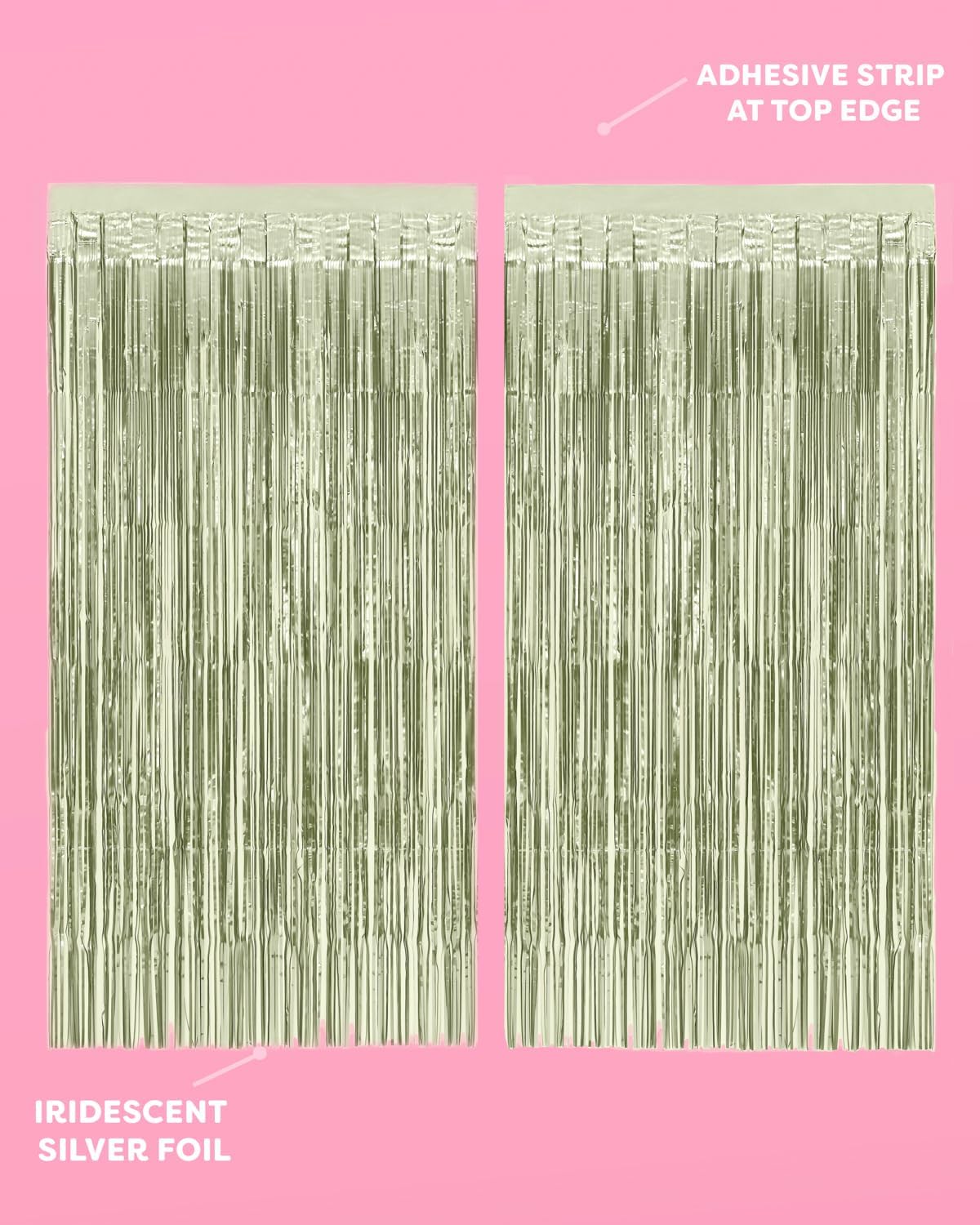 Party Decorations Sage Green Foil Curtain - Set of 2 | Bachelorette Party Supplies, Cute Birthday Queen Photo Booth, Bach Martini Decor, Bridal Shower Backdrop