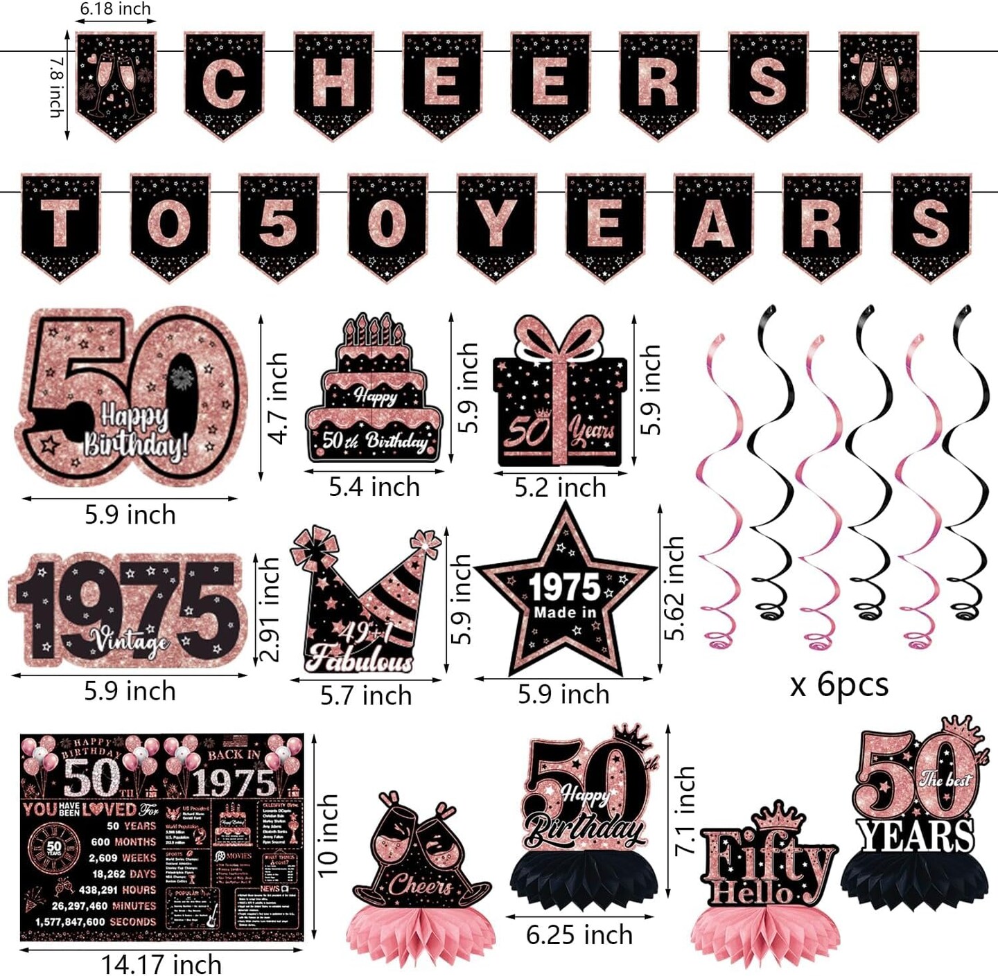 22pcs Birthday Decorations for Women