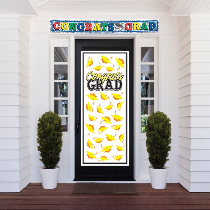 12 Pack Beistle Yellow Congrats Grad Door Cover