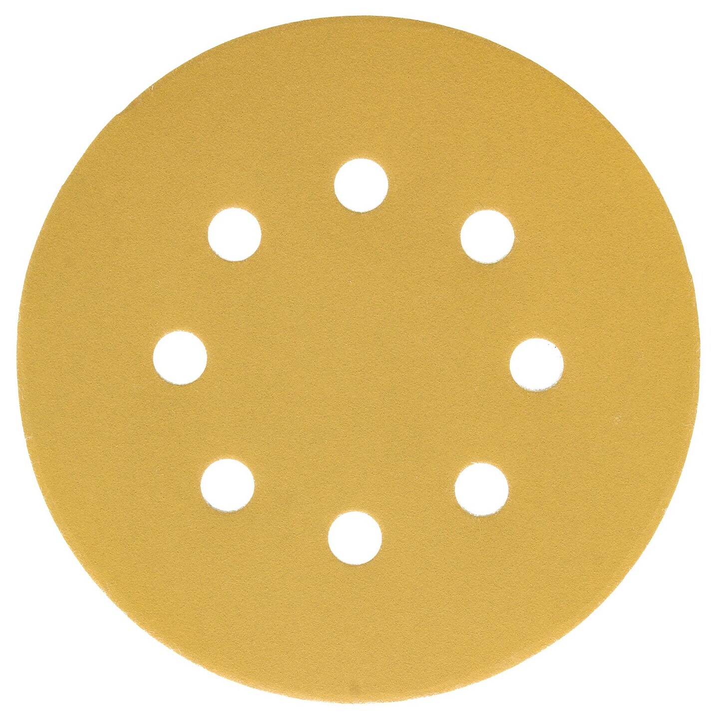 320 Grit - 5&#x22; Gold DA Sanding Discs - 8-Hole Pattern Hook and Loop - Box of 50