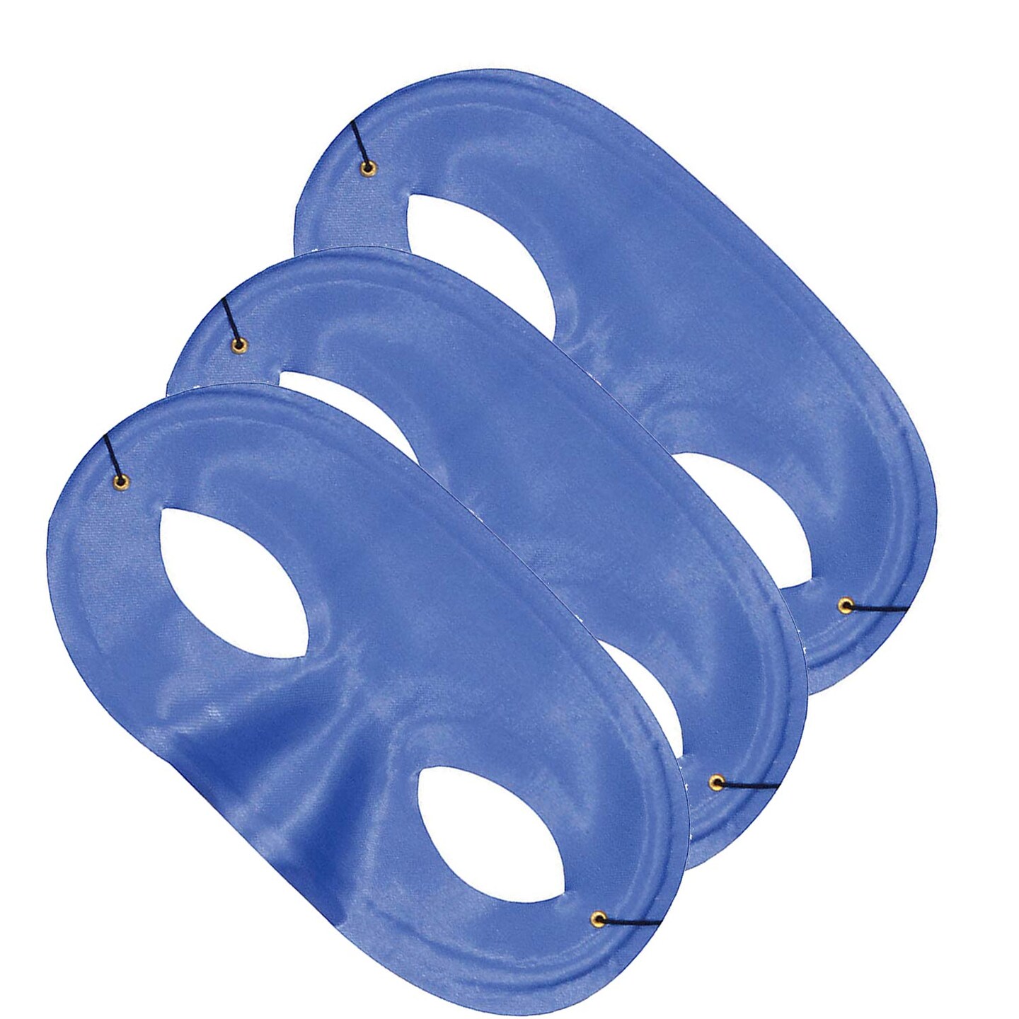 Half Domino Blue Mask Satin with Elastic Band