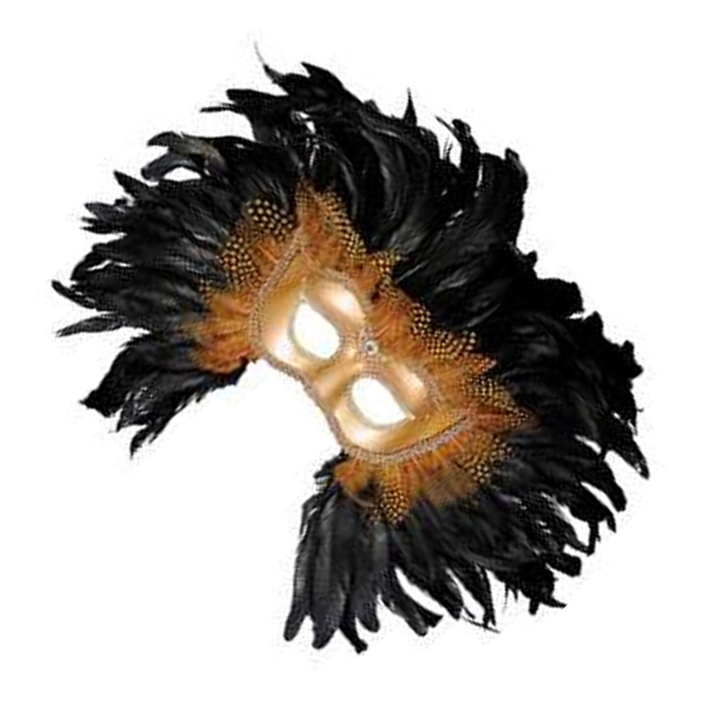 Lion Mask Half Style with Feathered Mane