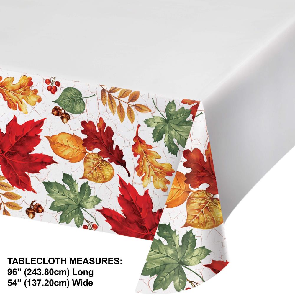 Autumn Air Paper Tablecover, 54&#x22; x 102&#x22; (1/Pkg)