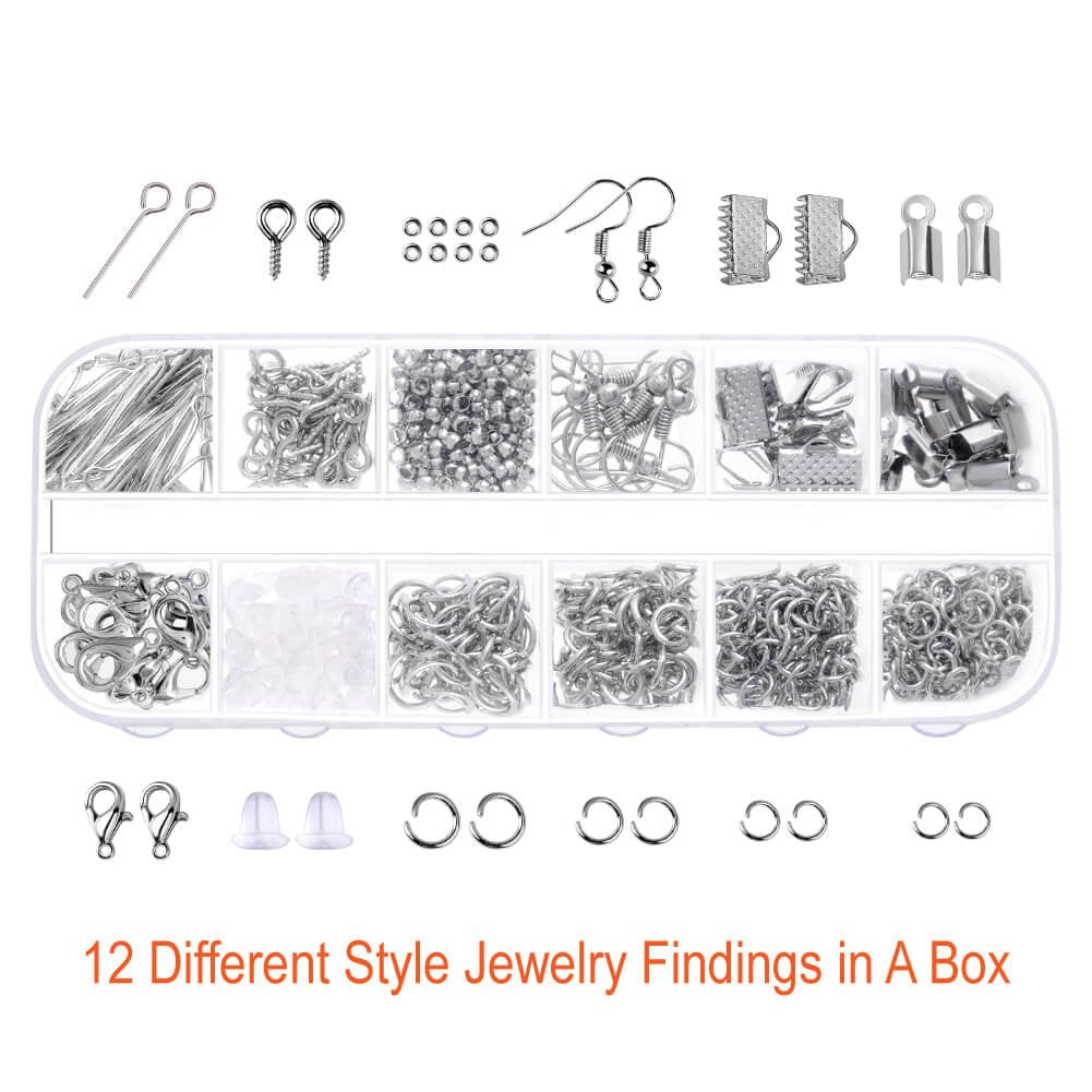 Jewelry Making Supplies Kit with Tools, Wires, Findings for Jewelry Repair and Beading