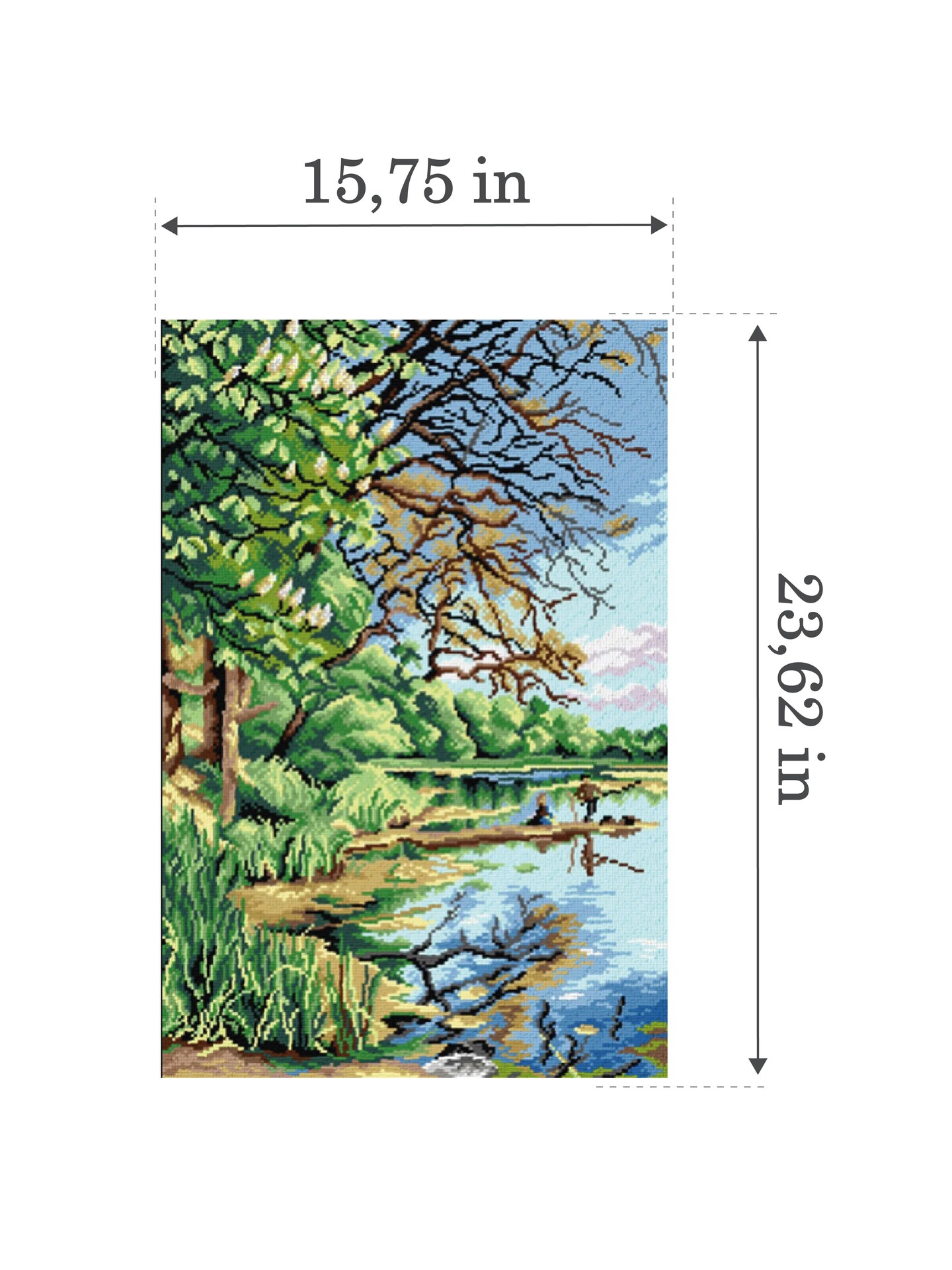 Gobelin canvas for halfstitch without yarn after Peder Mork Monsted - Fisherman 3525Q