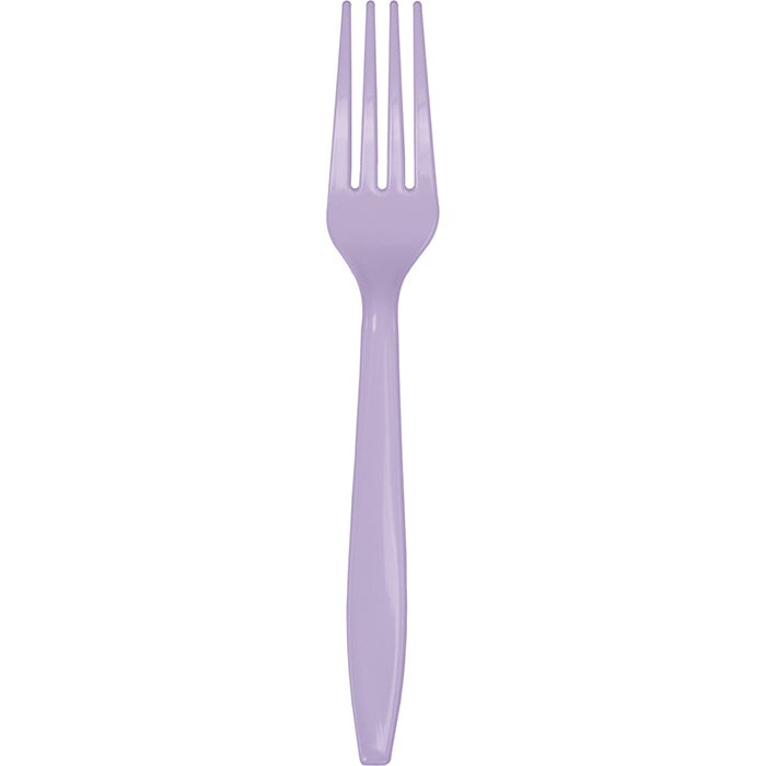 Luscious Lavender Purple Plastic Forks (24/Pkg)