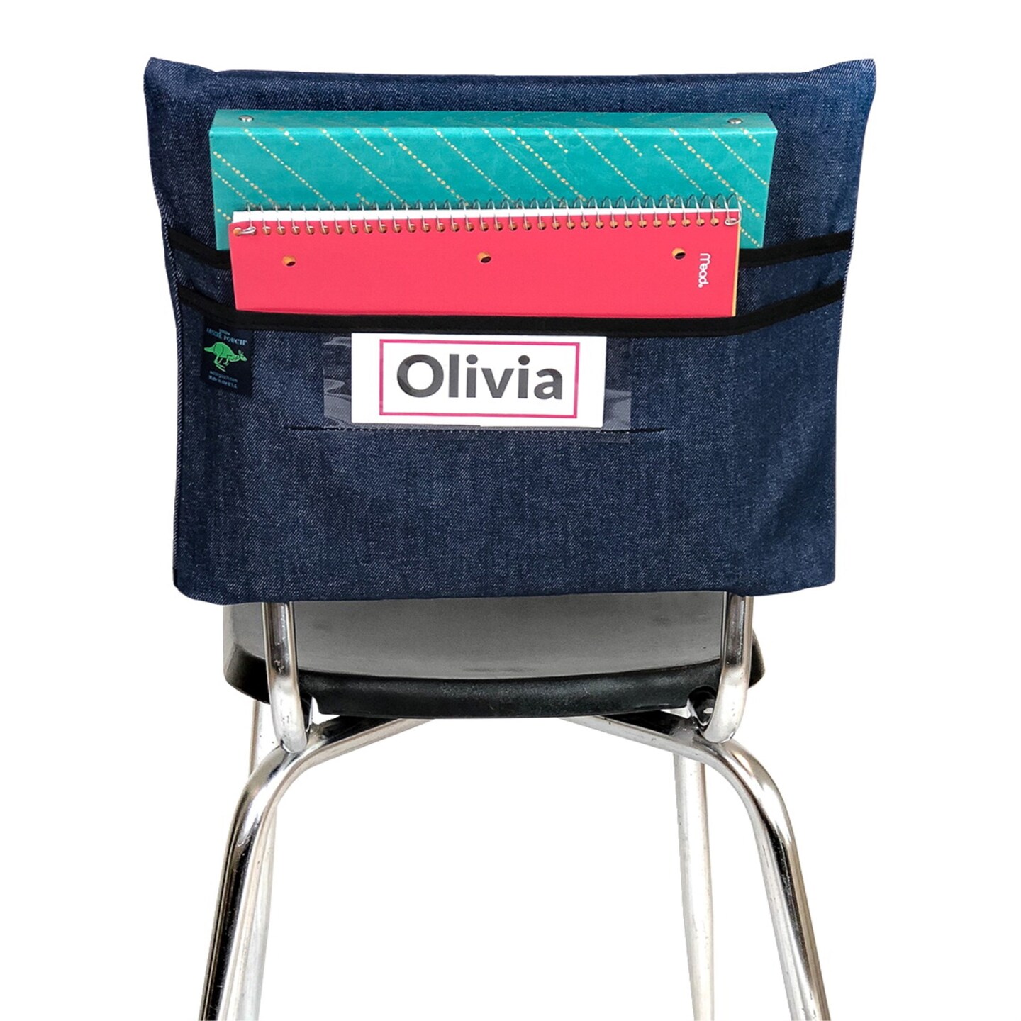 Aussie Pouch Classic Chair Pocket, Double Pockets, 15 Inches, Medium, Black Trim