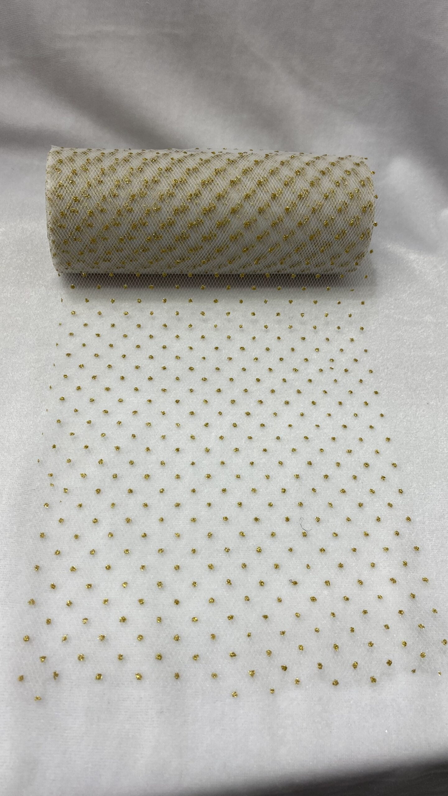 25 Yard Silver or Gold Sparkling Glitter Tulle Ribbon Roll for Wedding Party Decoration 6 inch Width