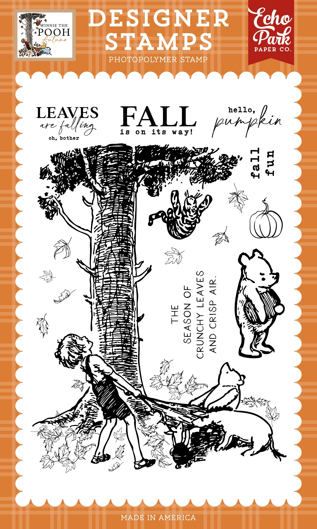 Winnie The Pooh Autumn Stamp Set-Crunchy Leaves And Crisp Air
