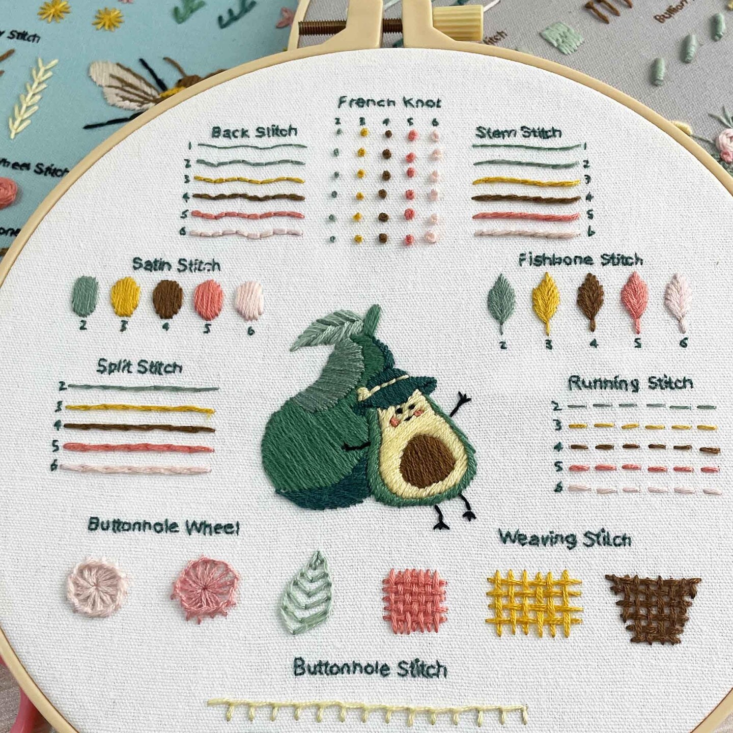 3 Embroidery kit for Beginners, Beginner Embroidery Kit for Adults. Starter Kits to Learn 28 Different Stitches, Including Fabric with Prints, Threads, Needles, Hoop and Video tutorials&#x2026;