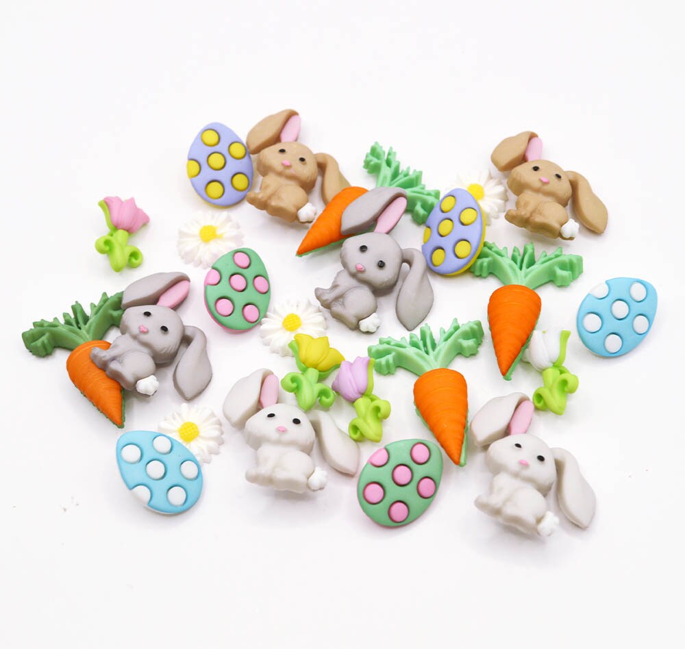 Springtime &#x26; Easter Craft Embellishments 24pcs