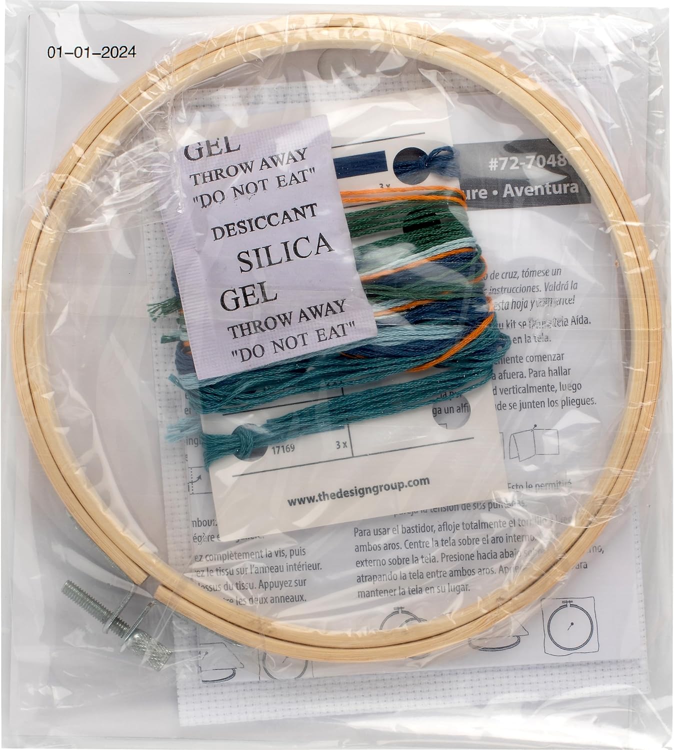 Adventure Awaits Counted Cross Stitch Kit – 6" Mountain Landscape Design with 14CT Aida, Bamboo Hoop, Threads & Needle, Beginner-Friendly DIY Embroidery, 5 Pieces