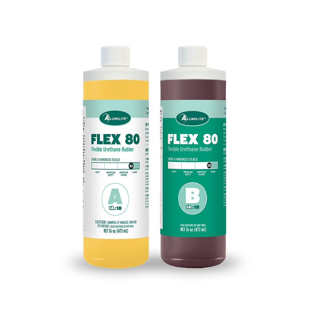 Flex 80 Flexible Urethane Rubber 32oz Kit - (16oz each; side A and side B) Shore hardness 80A