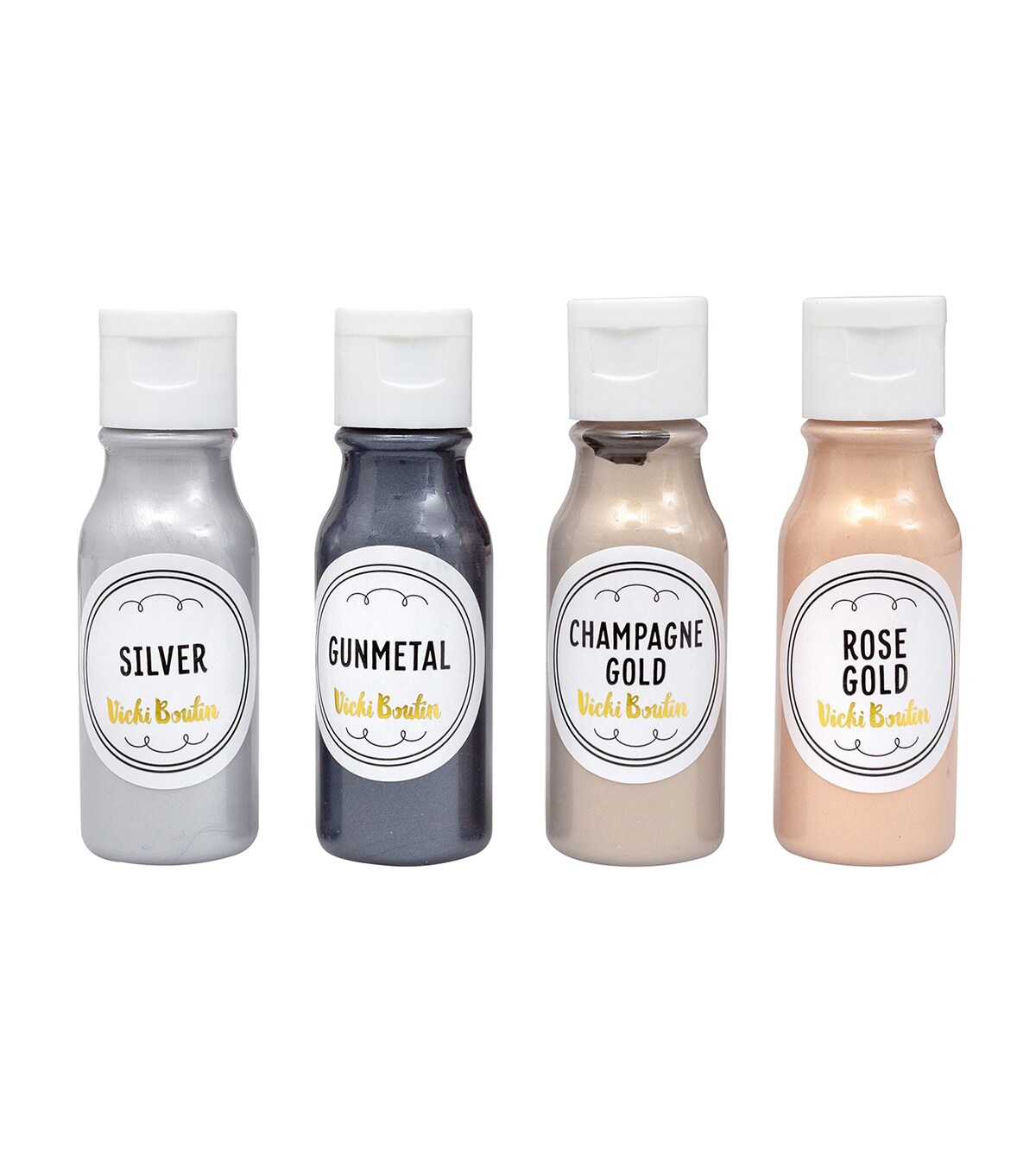 Vicki Boutin Mixed Media Color Pop Acrylic Paint 1.7oz 4/Pkg-Metallics