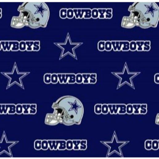Licensed NFL Dallas Cowboys Logo Blue Cotton 6313D Fabric by the Yard