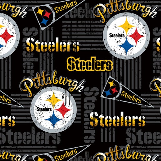 Licensed NFL Pittsburgh Steelers Retro Cotton 14450 D Fabric by the Yard