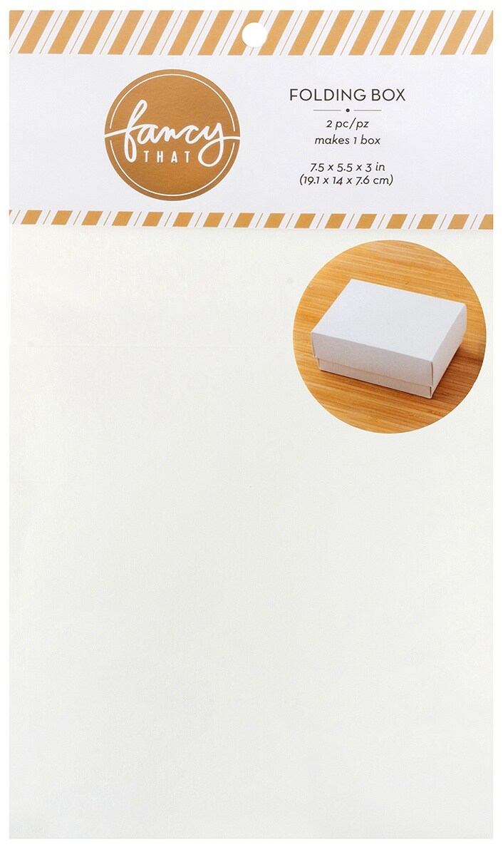 American Crafts Folding Gift Boxes-White