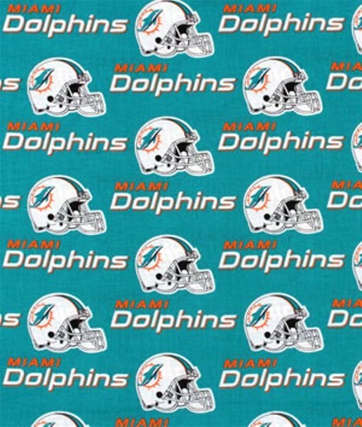 Licensed NFL Miami Dolphins Cotton 6459-D Fabric by the Yard
