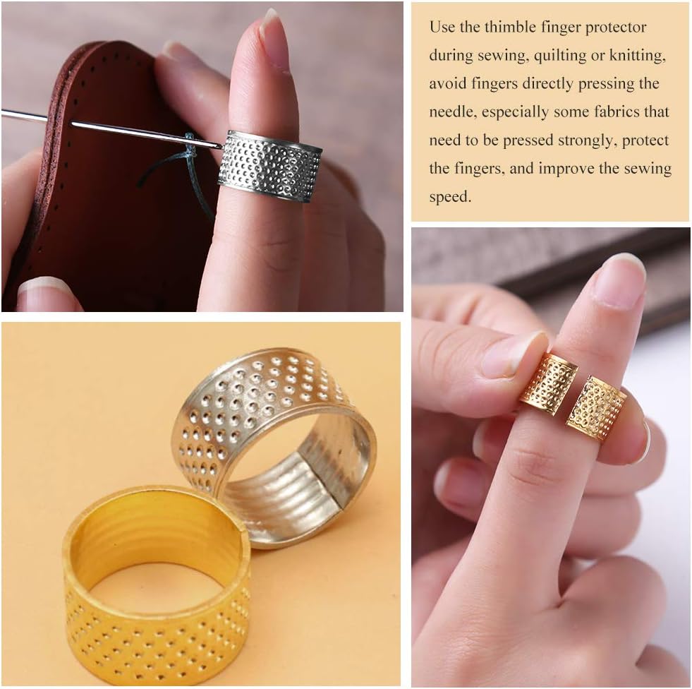 8 Pcs Thimble + 30 Pcs Sewing Needles
