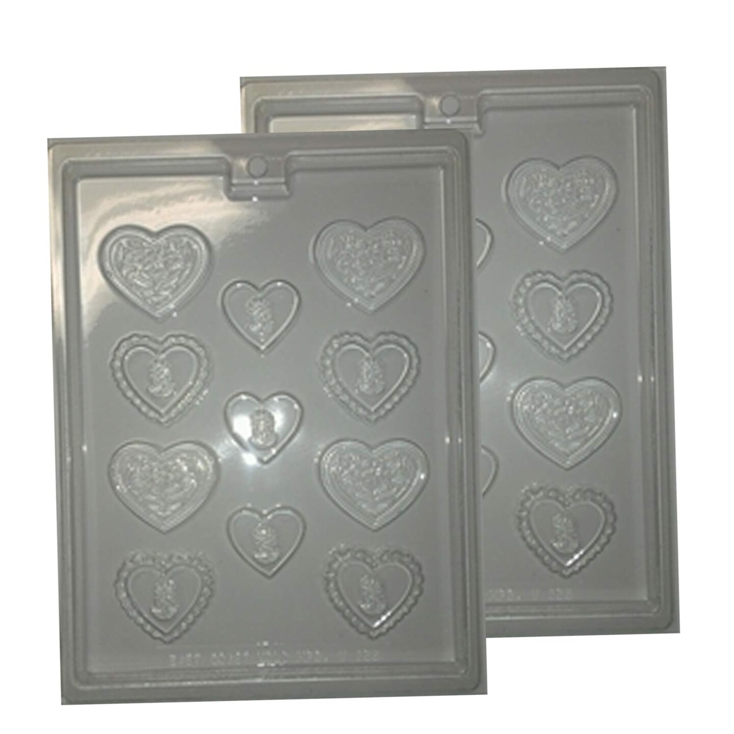 Cameo And Flower Hearts Chocolate Mold