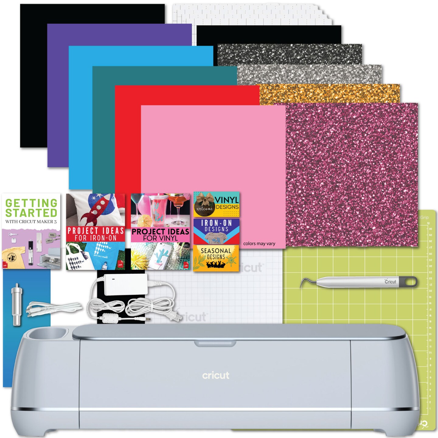 Cricut Maker 3 Machine with Vinyl and Iron-On Bundle