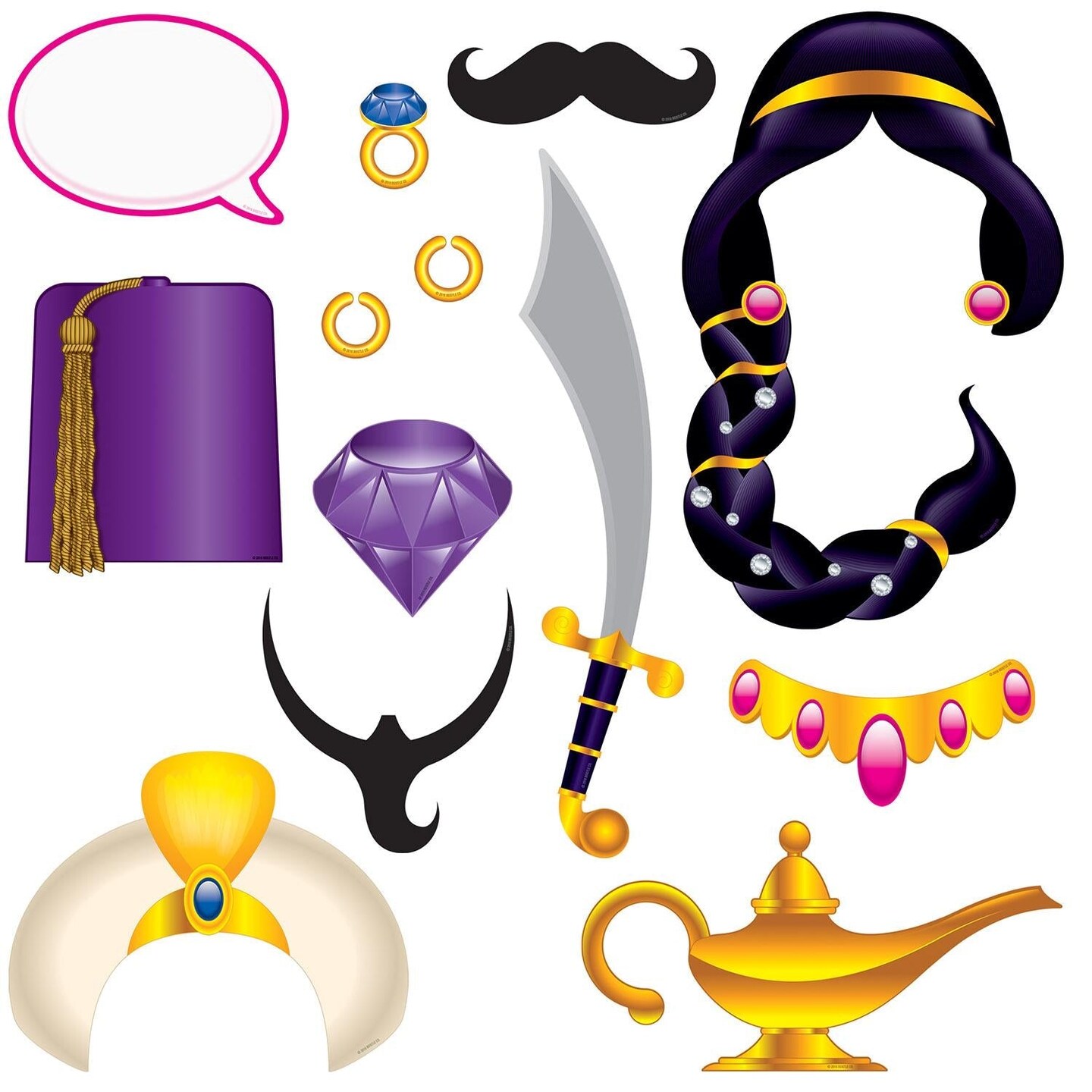 156 Piece Beistle Arabian Nights Party Photo Fun Signs