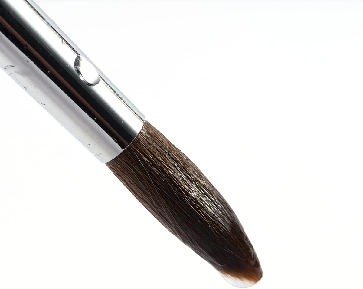 8Pcs Sable Brush Set Variety Shapes with Flat, Round Pointed, Cat's Tongue Oval Wash Perfect for Watercolor Acrylic Gouache Inks Painting