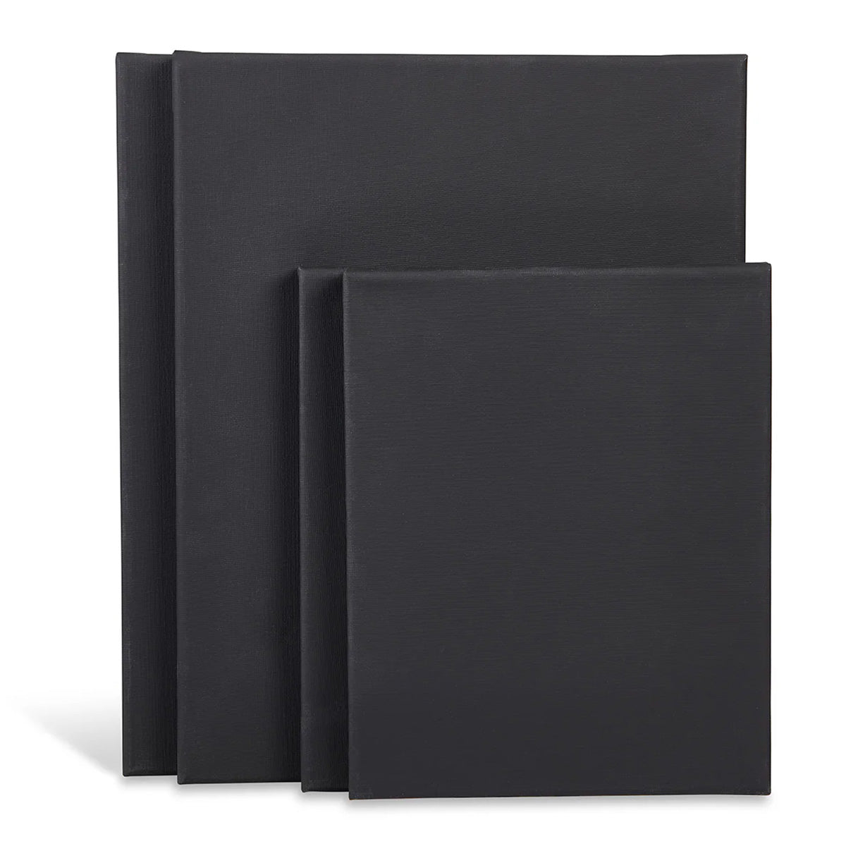 KINGART&#xAE; Black Stretched Canvas 4 pc