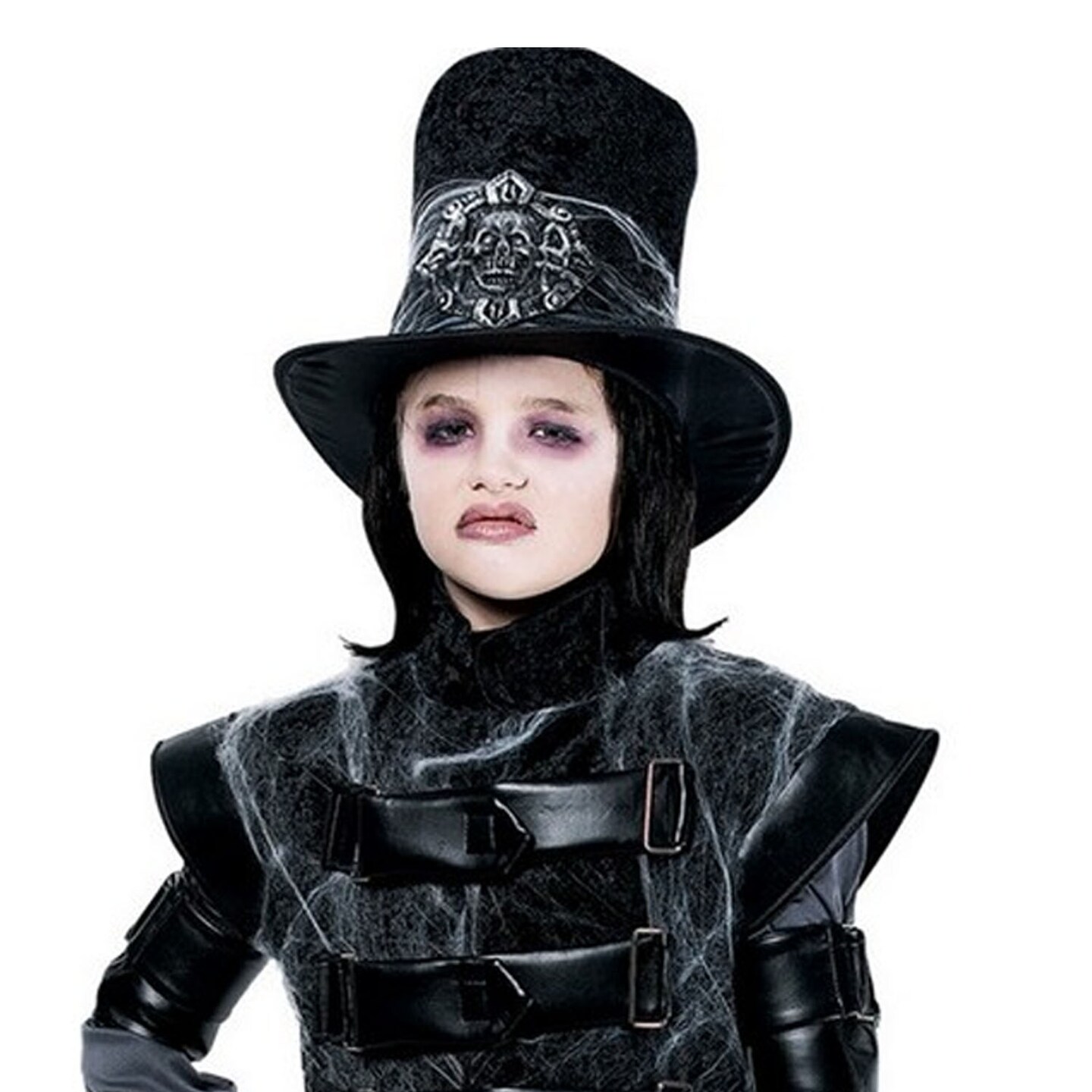 Boys Undead Stalker Costume Halloween Long Sleeve Overcoat Tall Hat