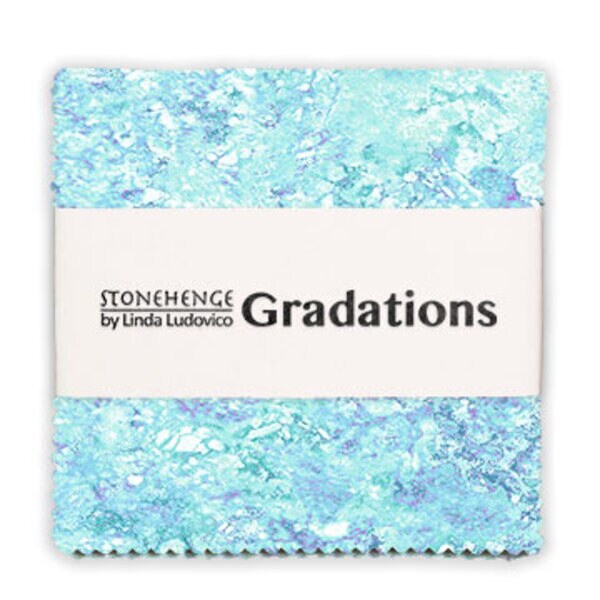 Stonehenge Gradations 5" Square Pack (Charm Pack) in Midnight by Linda Ludovico for Northcott (CGRAD42-49)