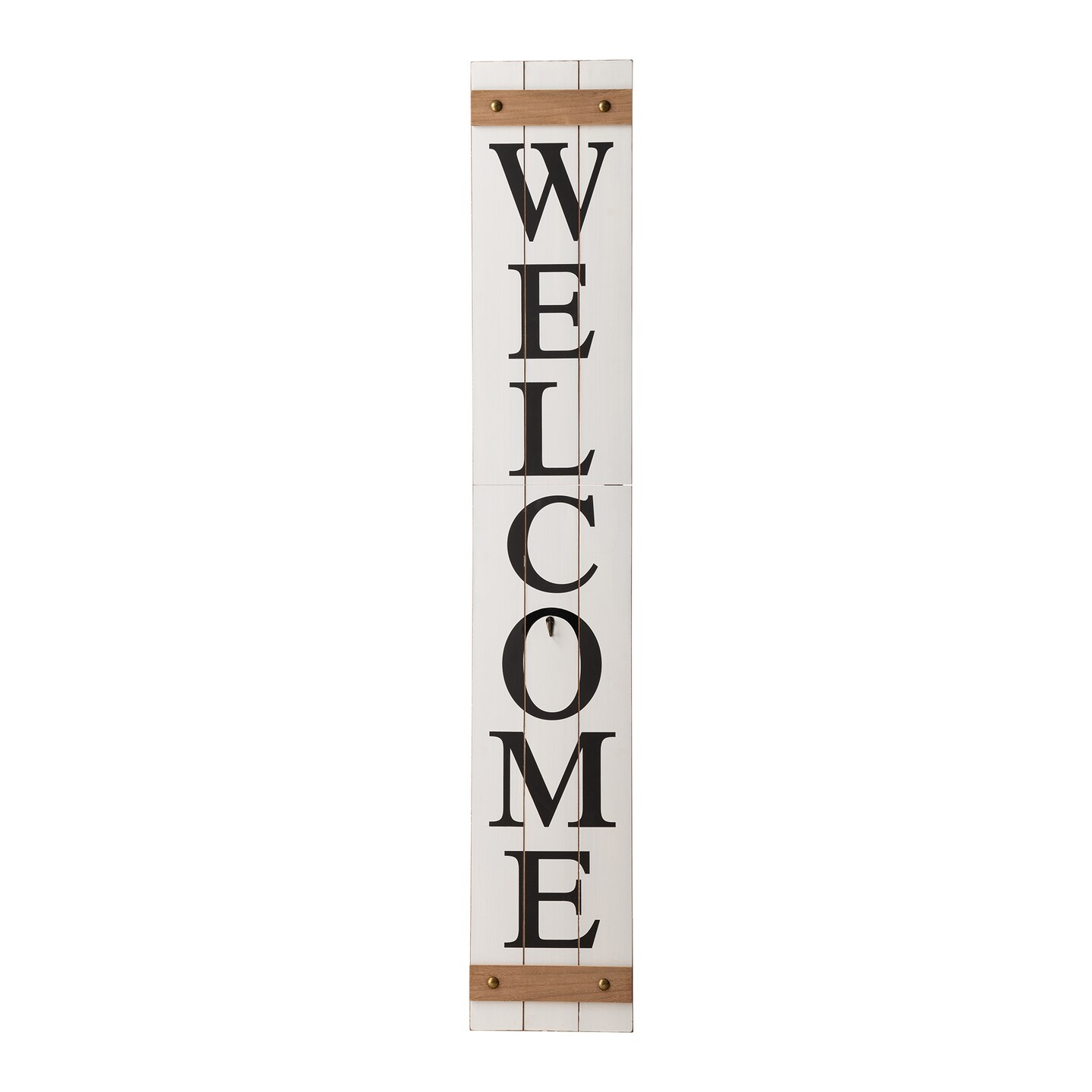 60&#x22;H Wooden Fall Christmas Welcome Porch Sign with 4 Floral Wreaths