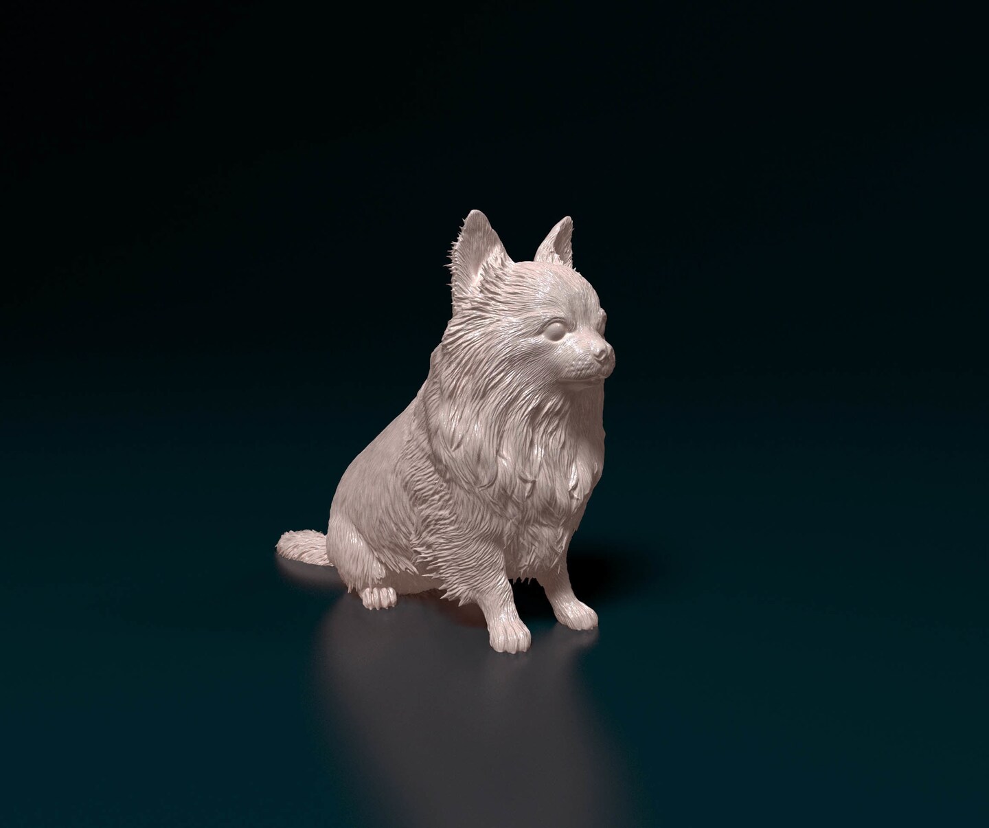 Long Hair Chihuahua - 1:12 Scale miniature dog for dollhouse, diorama by Stereocat (1 dog) product 3