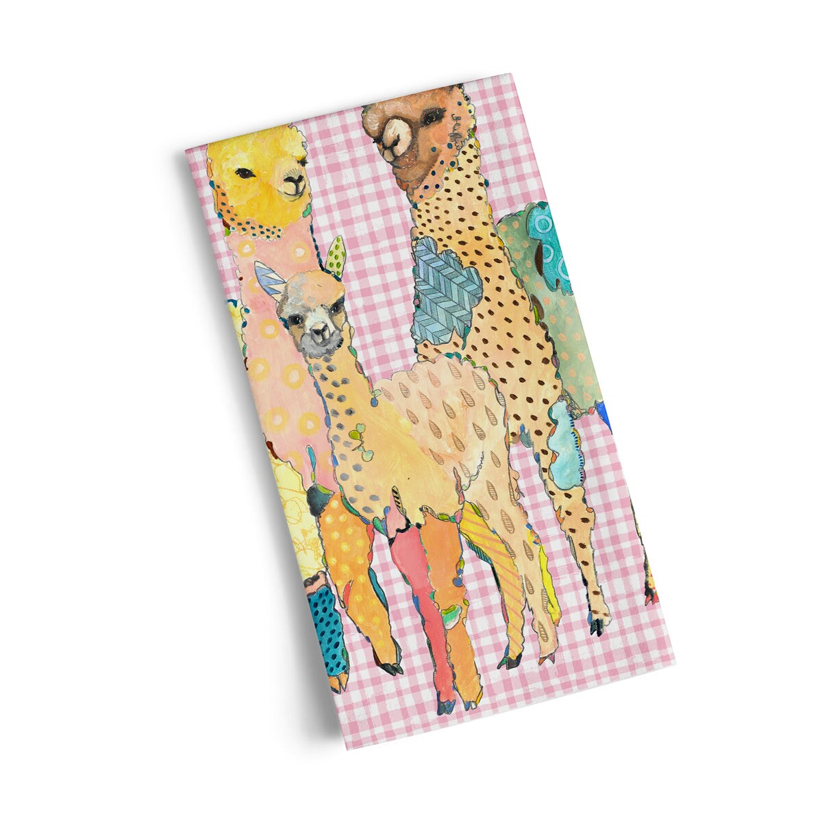 Llama Family Cotton Tea Towel