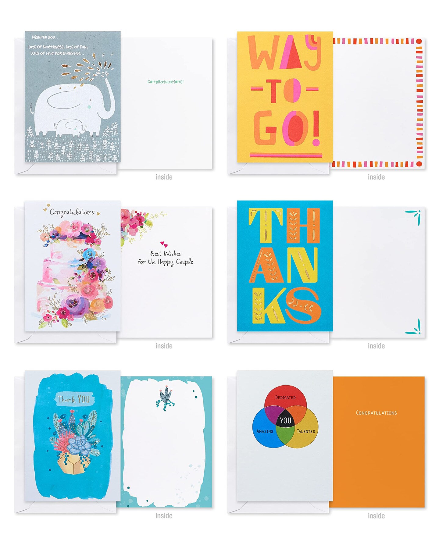 American Greetings All-Occasion Cards Assortment, Birthday, Thank You, Thinking of You, Congratulations &#x26; More (40-Count)