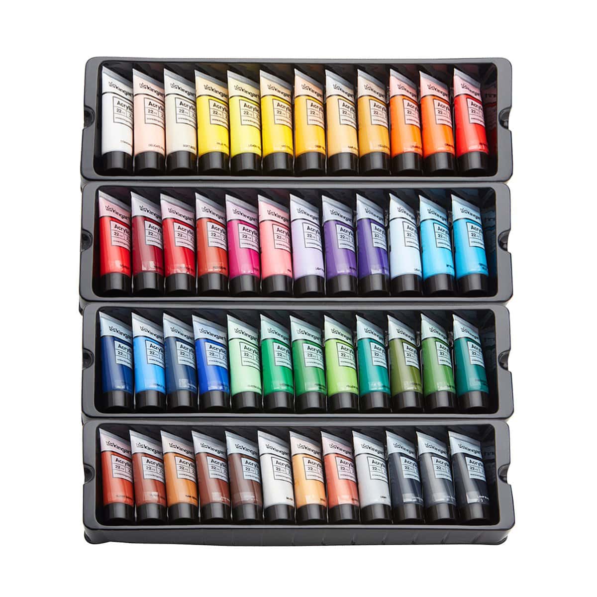 KINGART&#xAE; PRO Artist Acrylic Paint, 22ml (0.74oz), Set of 48 Colors