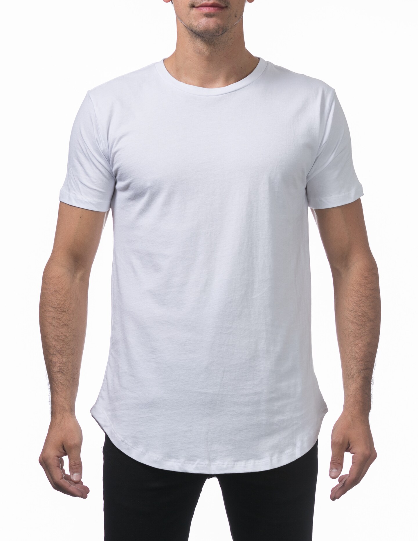 6 Pack : Longline Curved Hem Short Sleeve T shirt