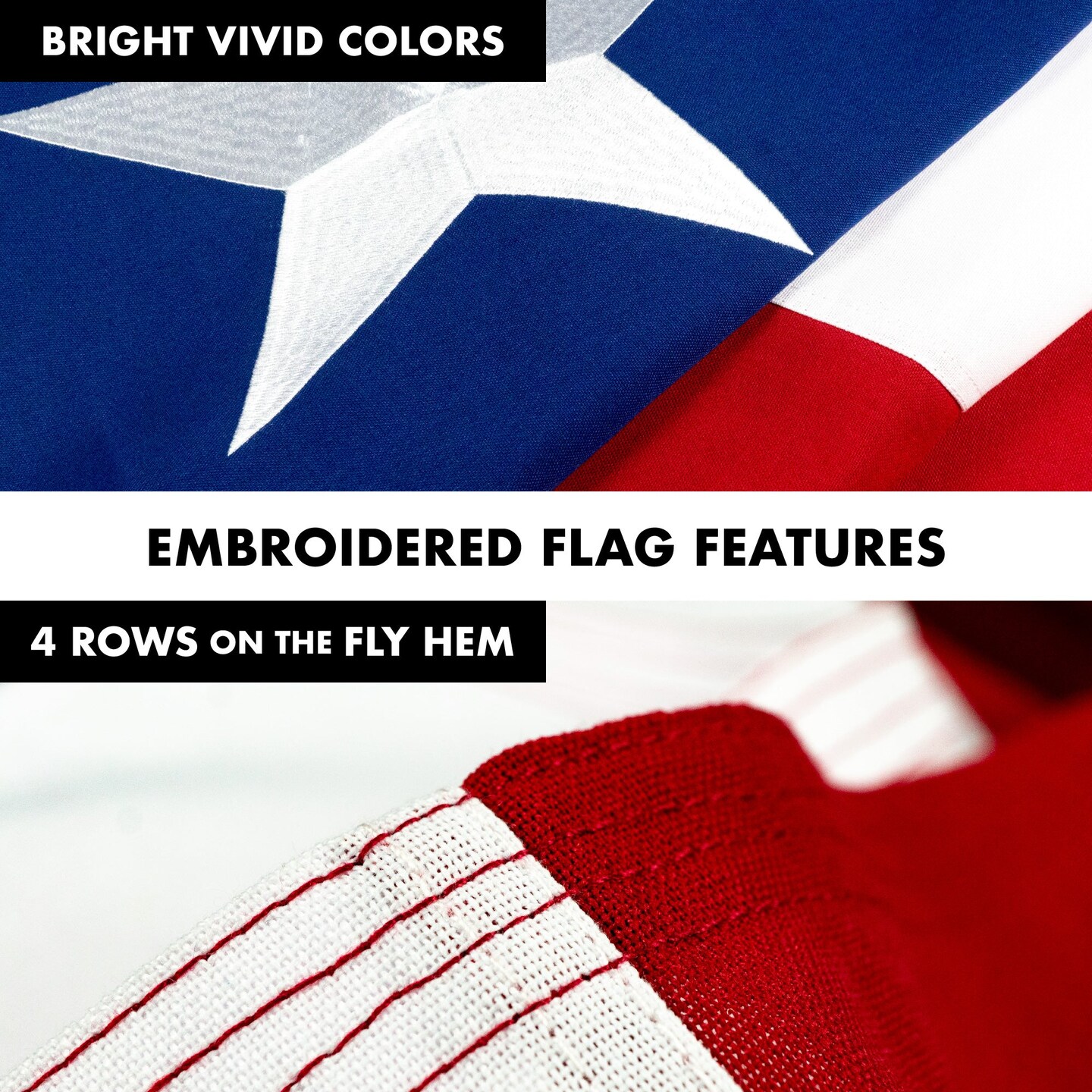 G128 Flag Pole 5 FT Silver Tangle Free &#x26; Texas Flag 2x3 FT Combo Embroidered Spun Polyester