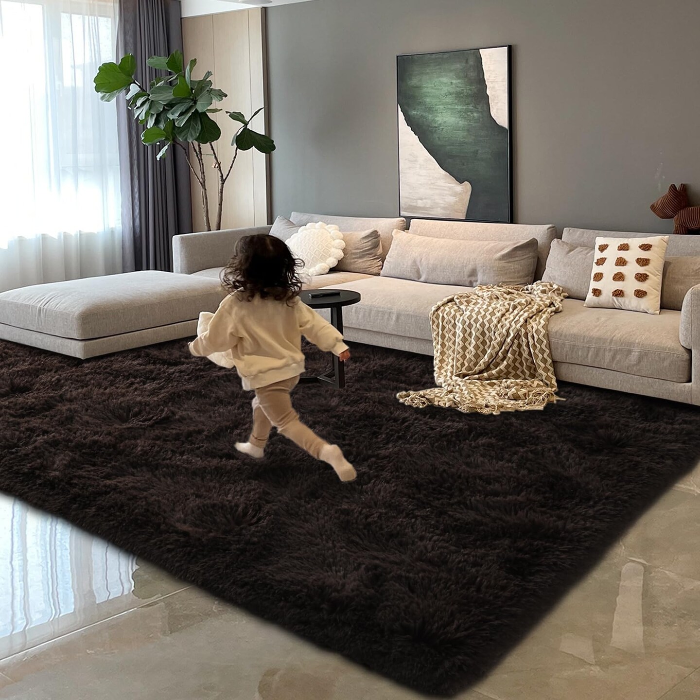 Luxury Fluffy Rugs Ultra Soft Shag Rug deals for Bedroom Living Room Kids Room,